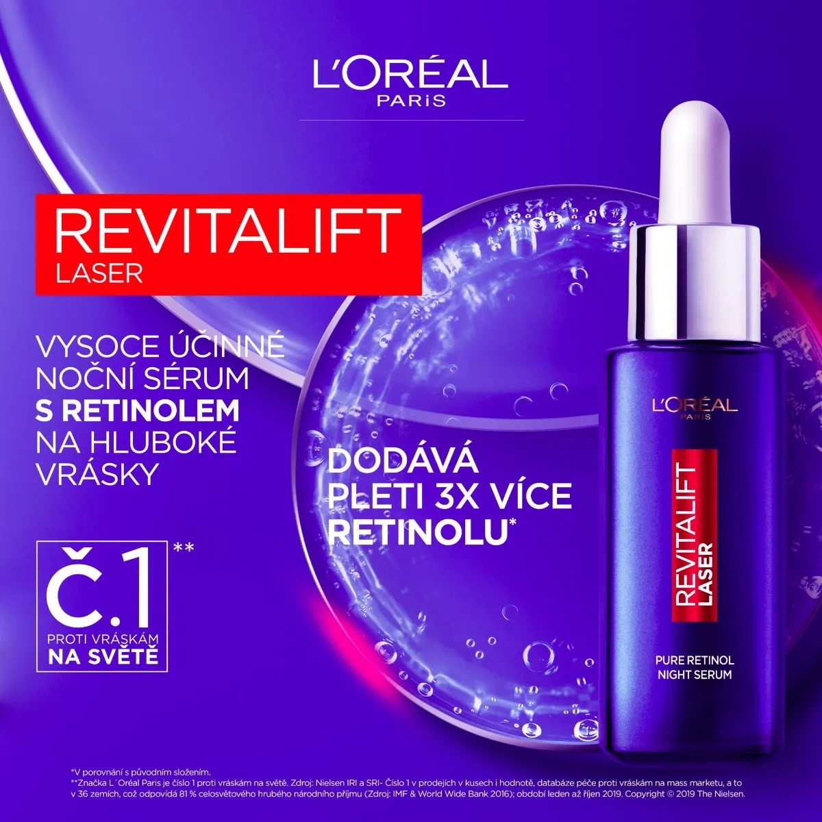 Loréal Paris Revitalift Laser noční sérum s retinolem 30 ml
