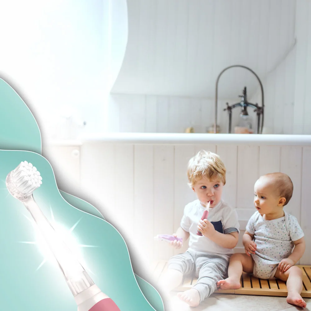 NENO Denti Dětský elektrický kartáček 3m+ růžový