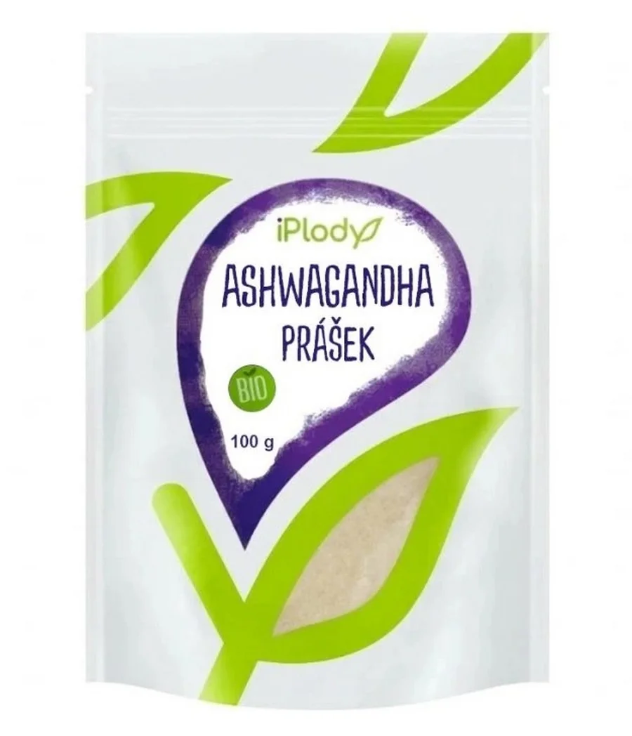 iPlody Ashwaganda prášek BIO, výhodné balení 2x100 g