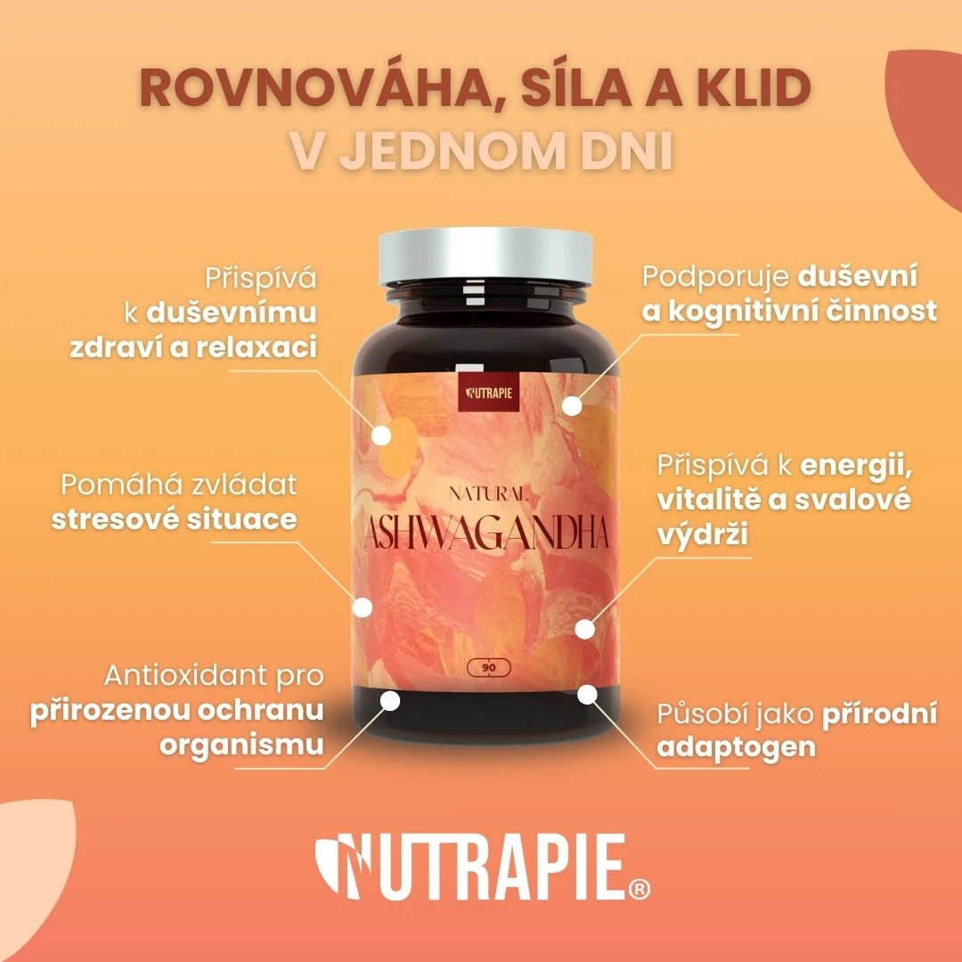Nutrapie Natural Ashwagandha 90 kapslí