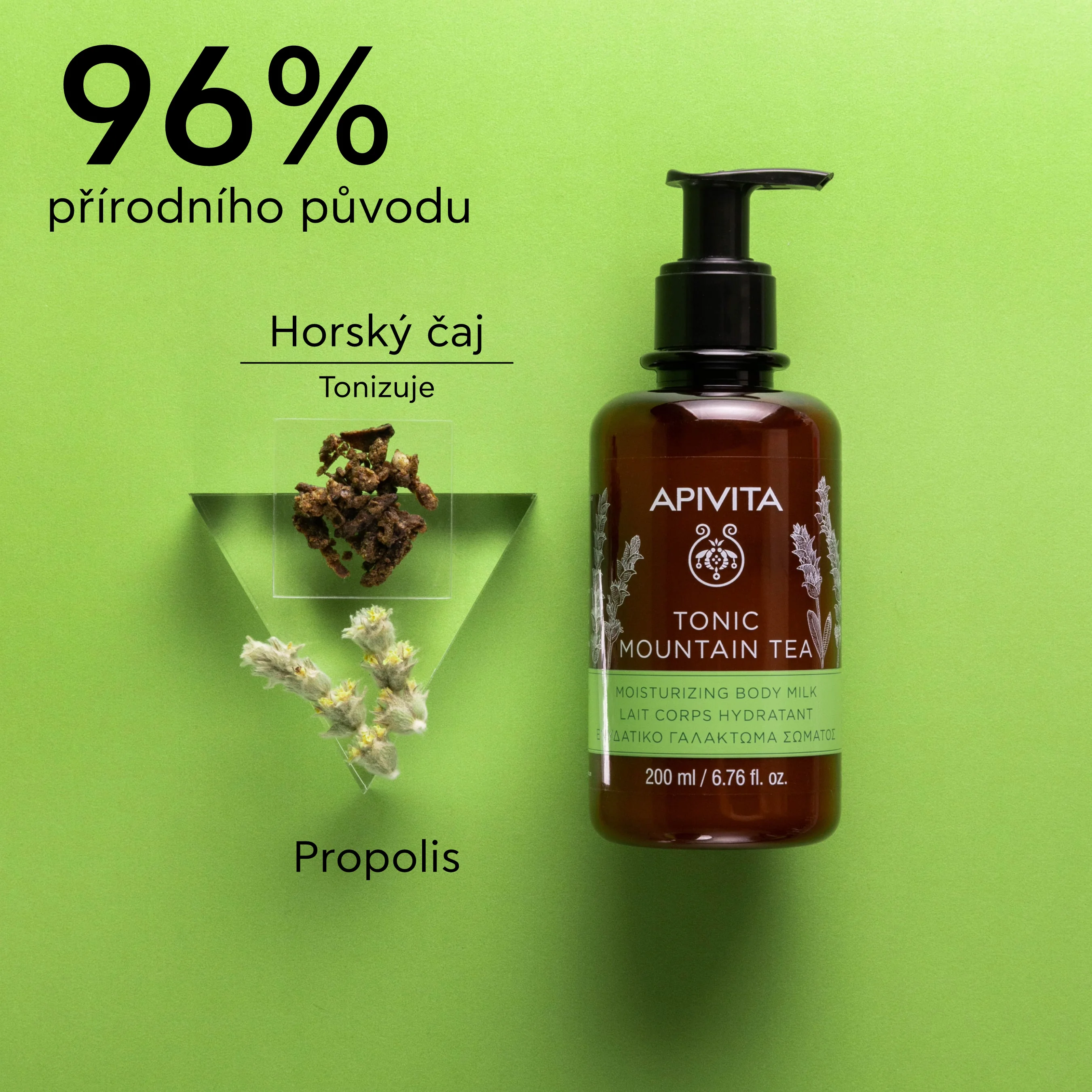APIVITA Tonic Mountain Tea hydratační tělové mléko 200 ml