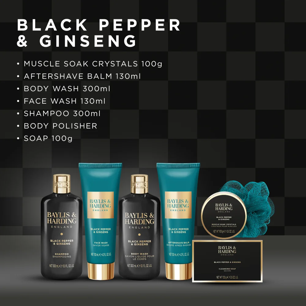 Baylis & Harding Dárková sada péče o tělo pro muže Black Pepper 7 ks