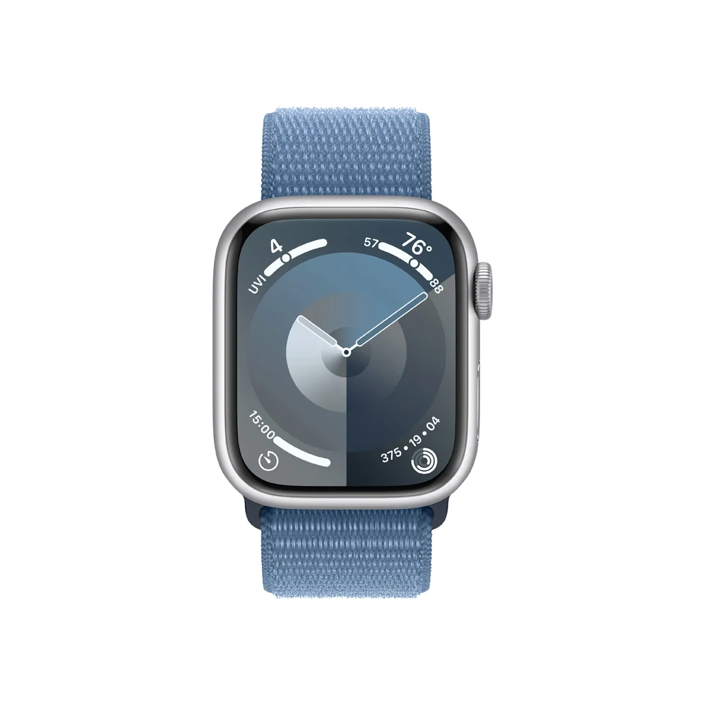 Apple Watch S9 Cellular 41 mm sport loop smart hodinky Silver/Winter Blue