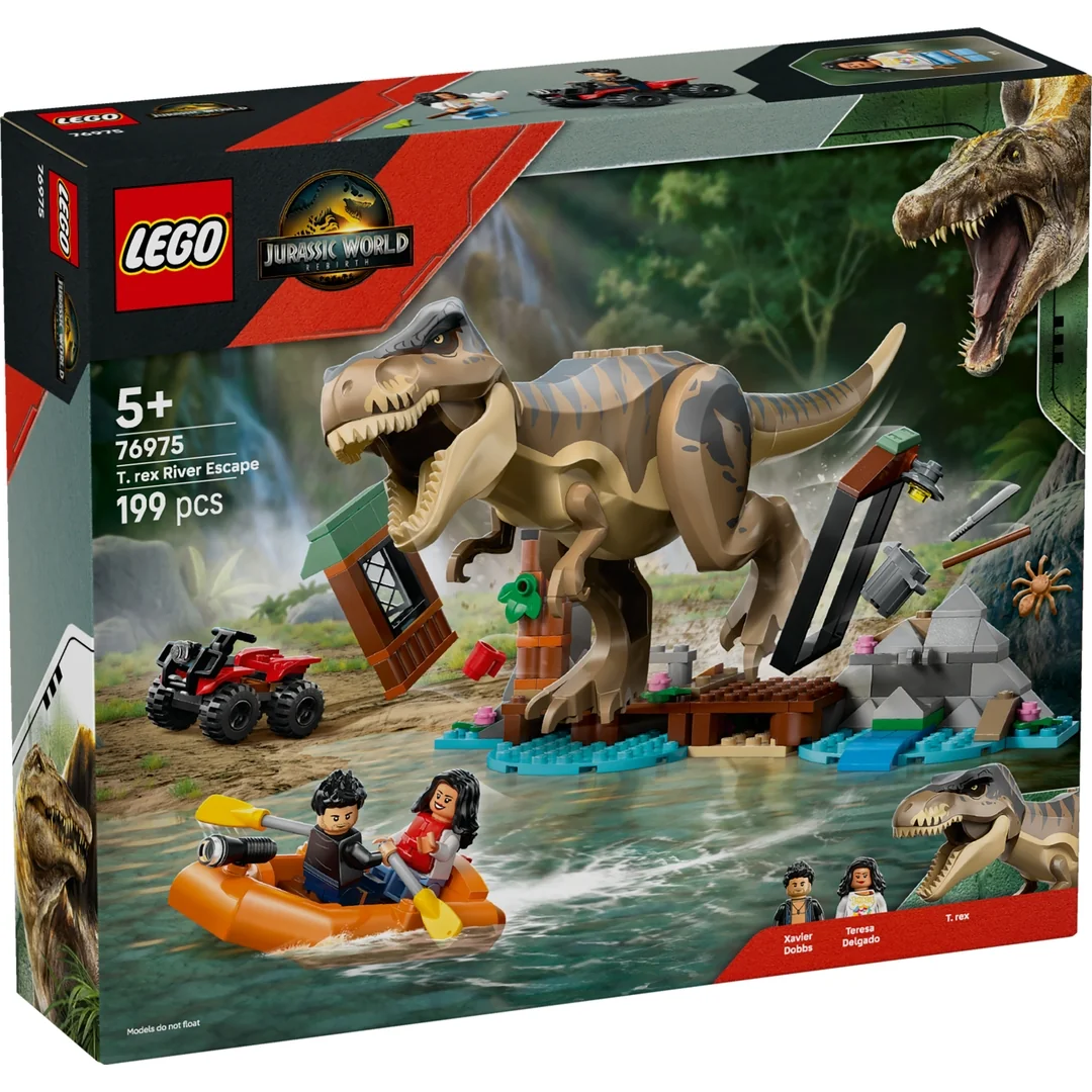 LEGO® Jurassic World 76975 T-rex a útěk po řece