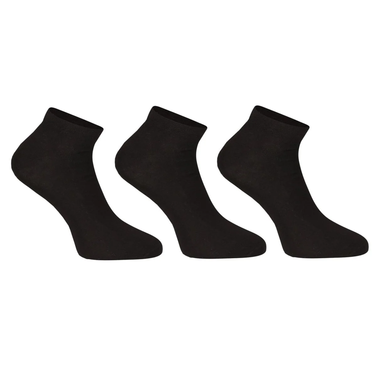 Nedeto 3PACK ponožky nízké bambusové černé (3PBN01) M
