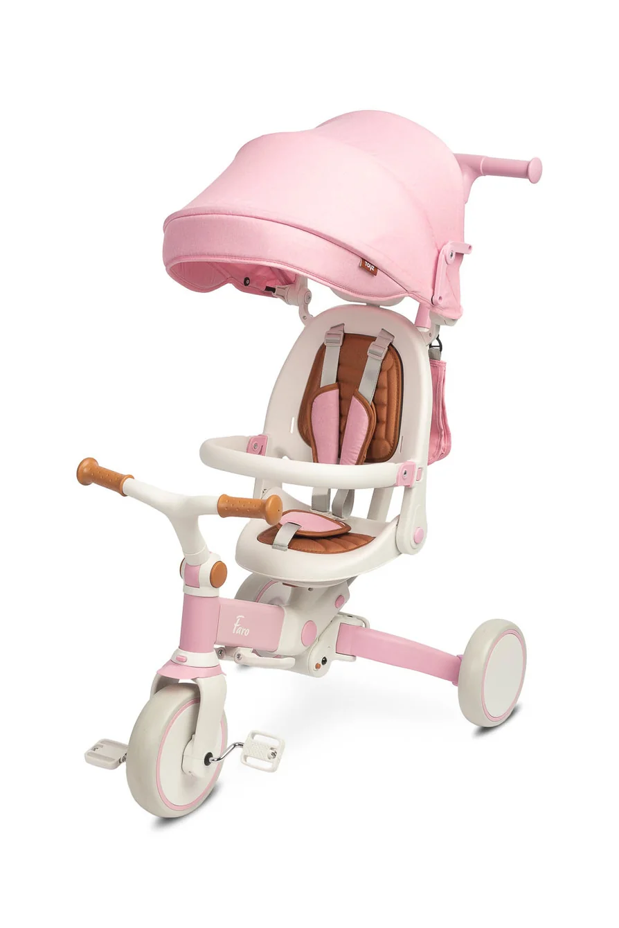 Toyz Dětská tříkolka 3v1 Faro - růžová