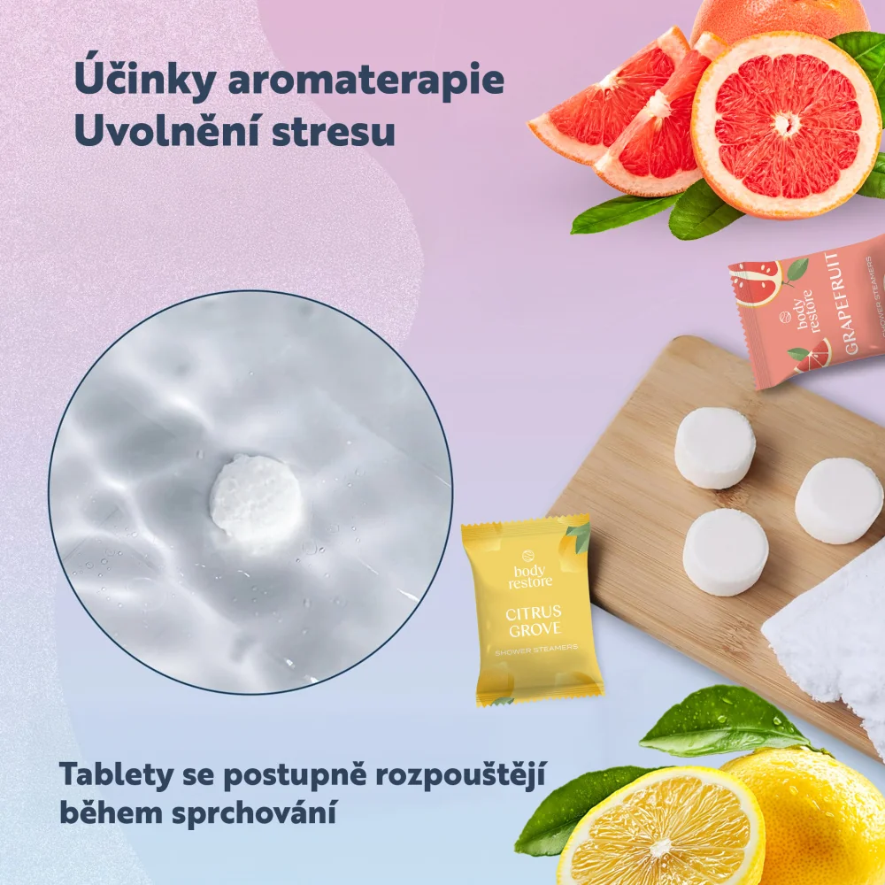 Body Restore Aromatické tablety do sprchy citrus mix 6 ks