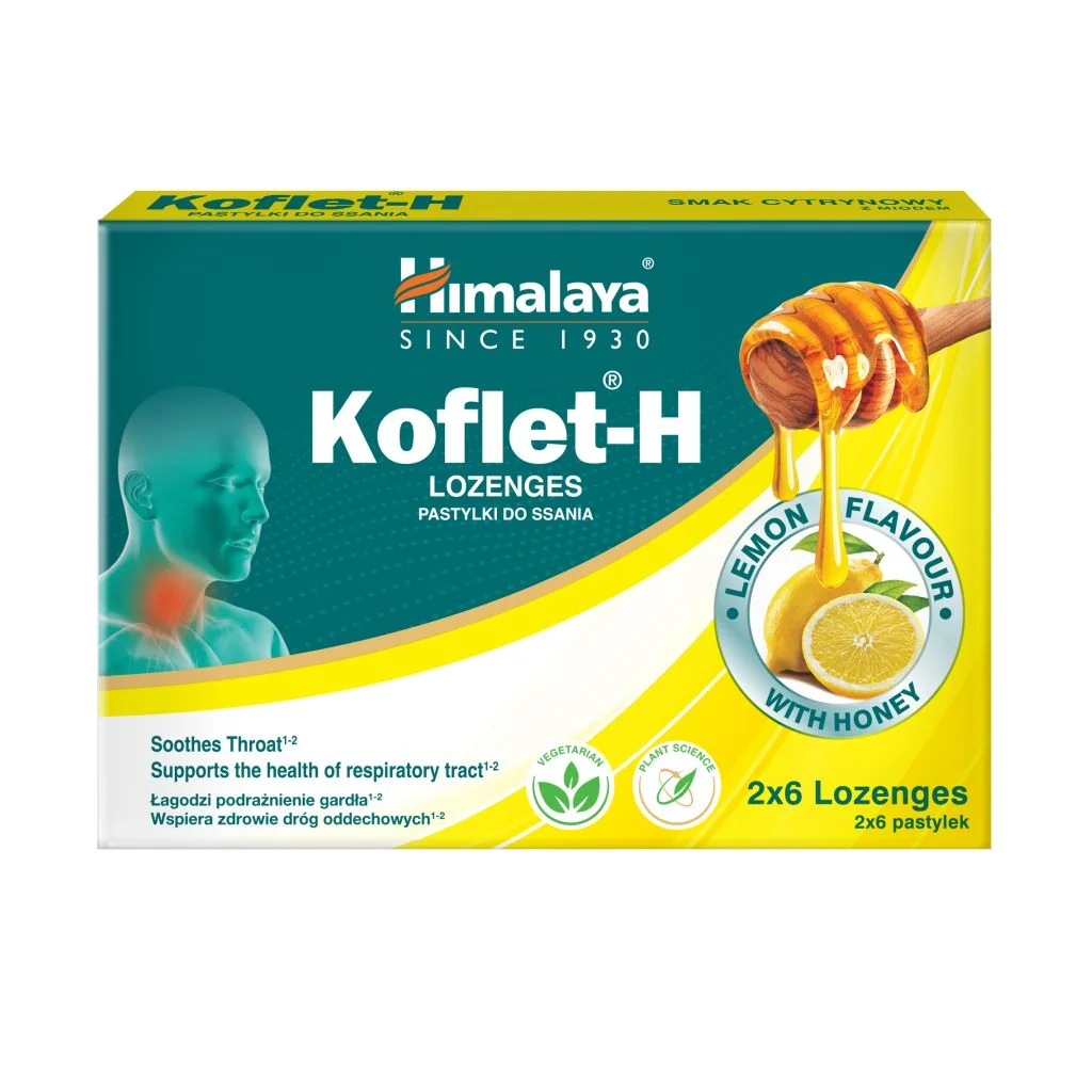 Himalaya Herbals Koflet-H Lemon pastilky s medem 12 ks