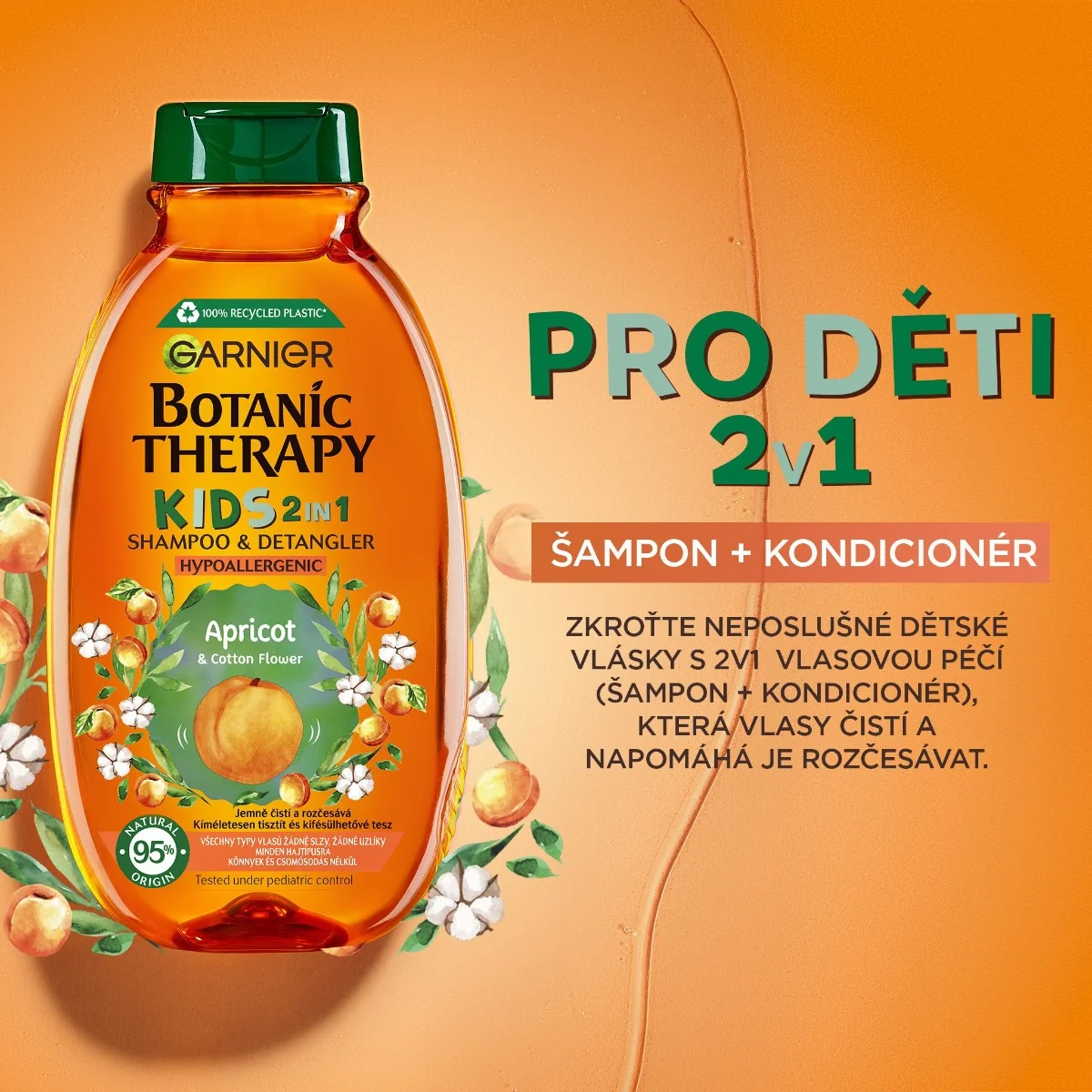 Garnier Botanic Therapy Kids 2v1 meruňka šampon a kondicionér 400 ml