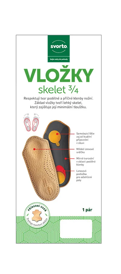 Svorto 032 Vložky skelet 3/4 pánské vel. 45 1 pár