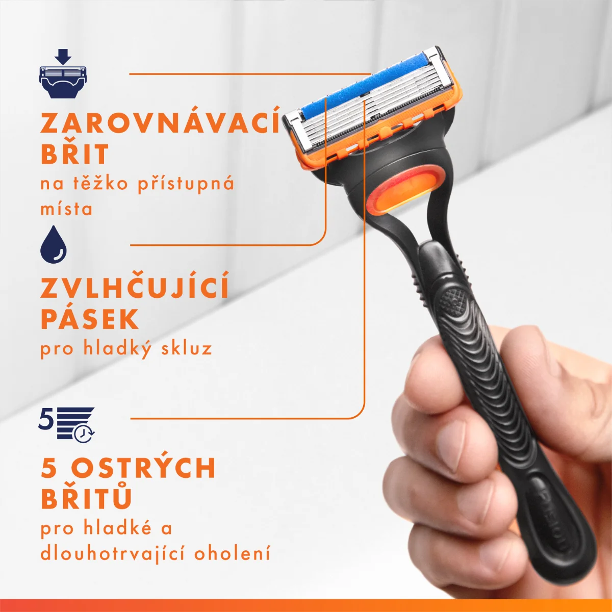 Gillette Fusion5 Manual pánský holicí strojek + 2 hlavice