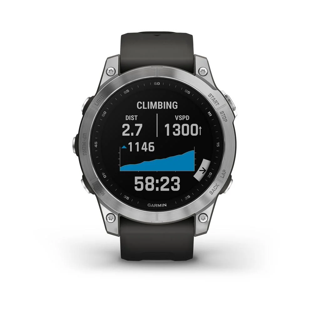 Garmin Fenix 7 Glass chytré hodinky Silver/Graphite