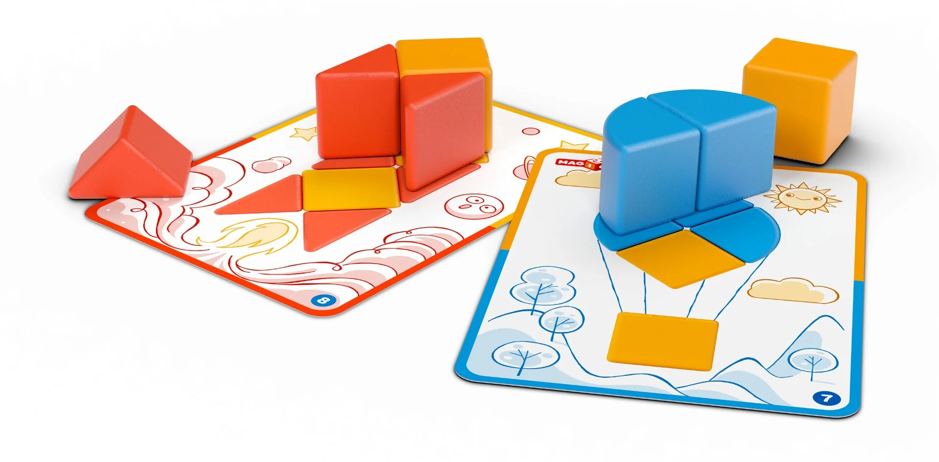 Geomag Magicube Blocks&Cards magnetická stavebnice 16 dílků