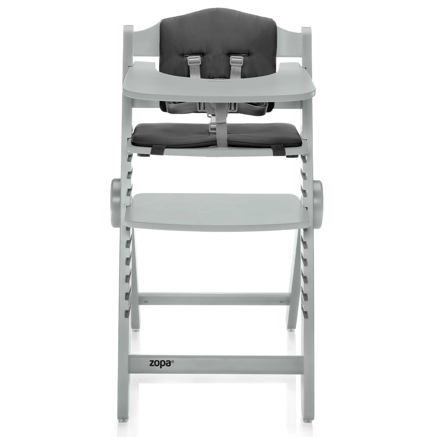 Zopa Dřevěná jídelní židlička Clipp & Clapp, Grey 4