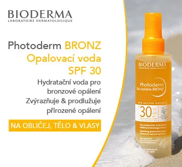 BIODERMA Photoderm BRONZ Opalovací voda SPF30, hydratační voda pro broznové opálení, zvýrazňuje a prodlužuje přirozené opálení. Na obličej, tělo a vlasy.