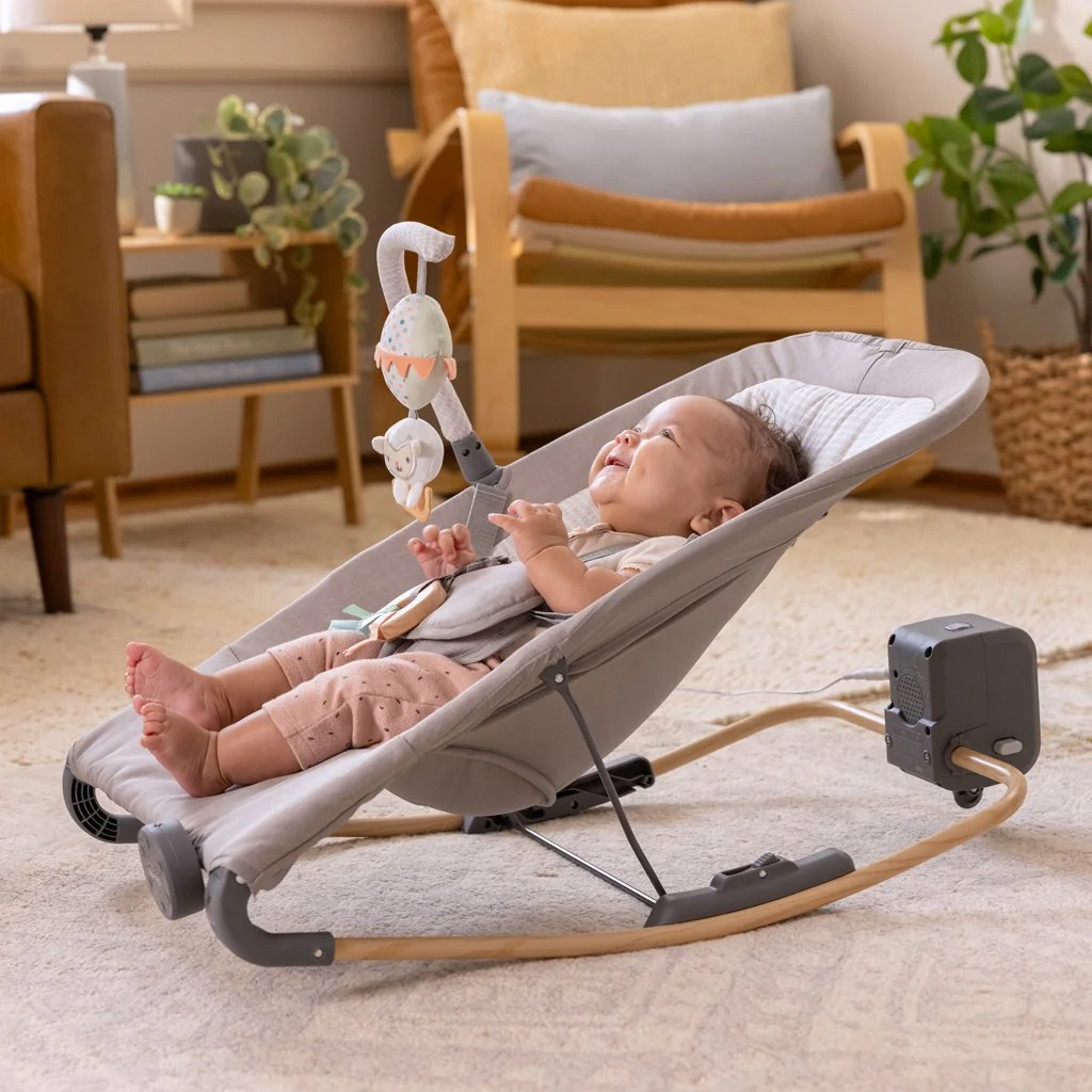 Ingenuity Lehátko masážní vibrující s melodií Soulful Skies™ 0m+ do 9kg