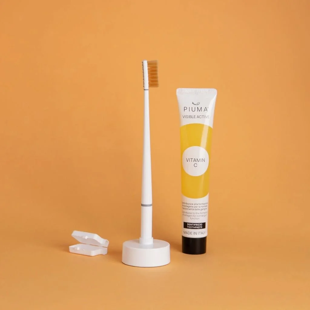 Piuma Dárkový set na péči o zuby s vitamínem C 4 ks Pure White