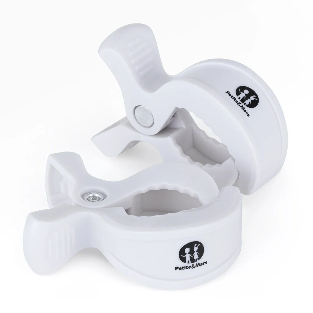 Petite&Mars Kolíček Peg na kočárek (2 ks) White