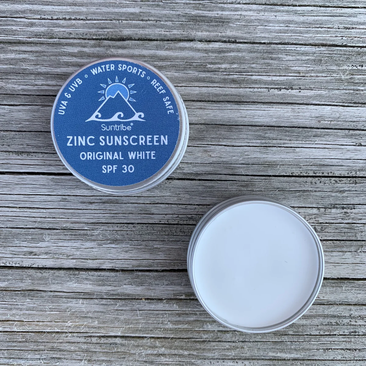 Suntribe Přírodní opalovací krém se zinkem Obličej & Sport bílý SPF30 10 g