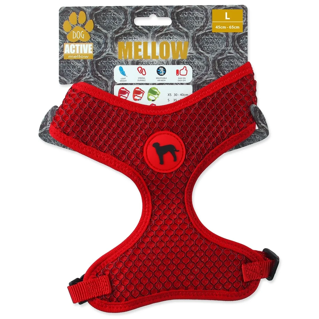 Active Dog Postroj Mellow L červený 2x45-65cm