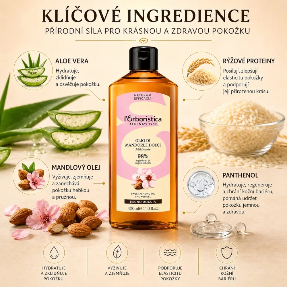 Erboristica Sprchový gel s mandlovým olejem 400 ml