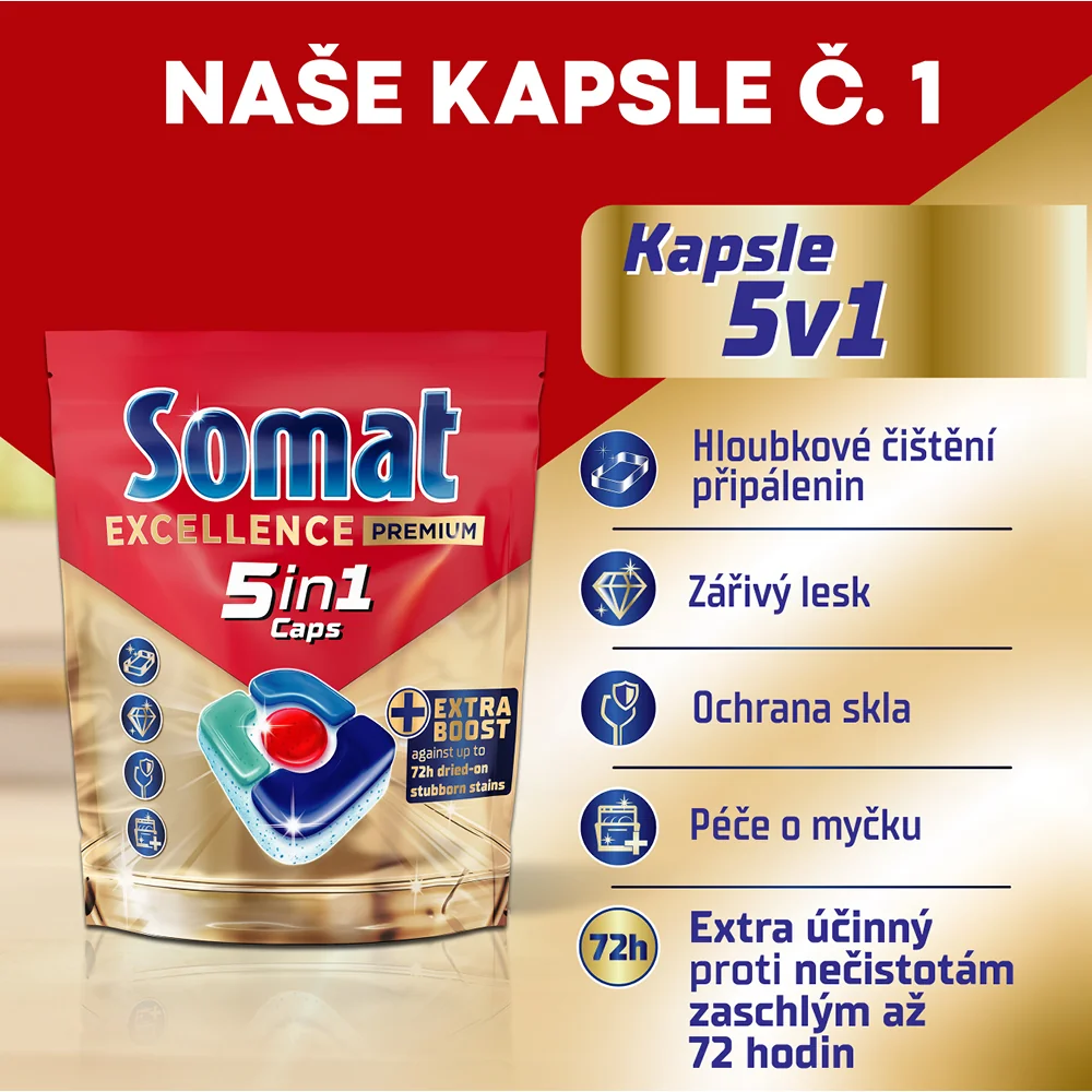 Somat Kapsle do myčky Excellence 5v1 65 ks