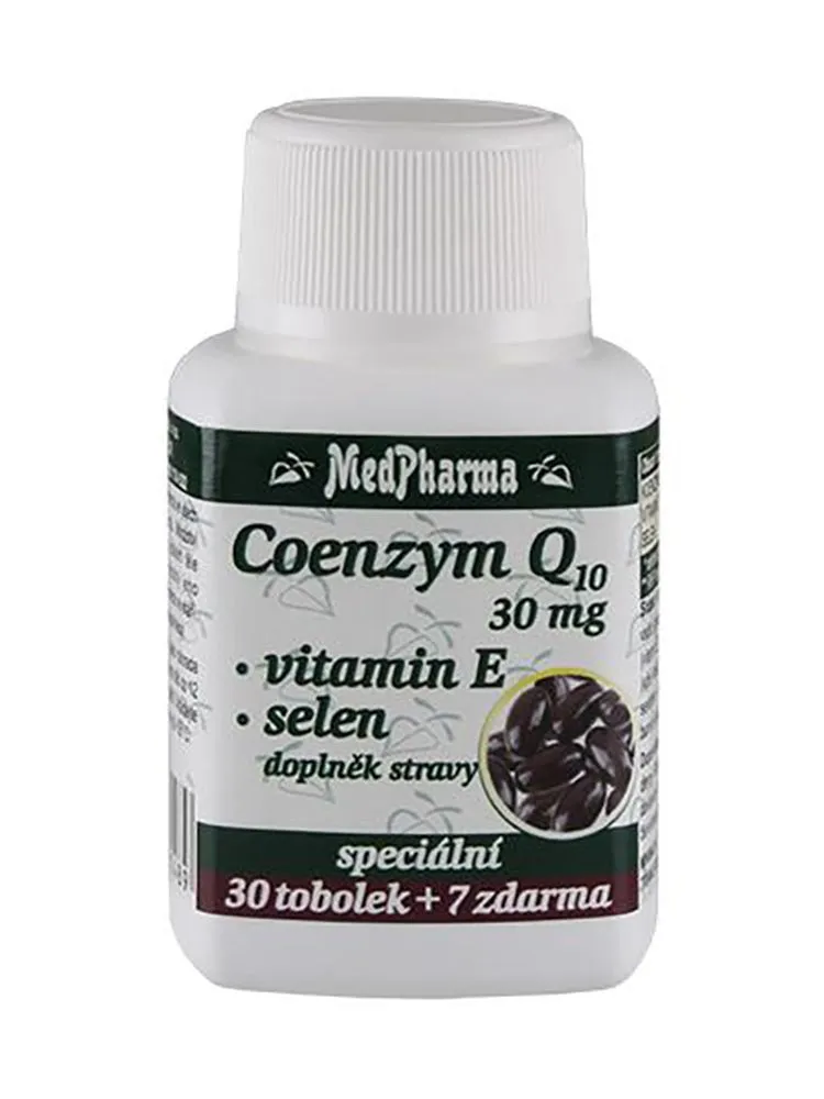 Medpharma Coenzym Q10 30mg + Vitamín E + Selen 37 tobolek