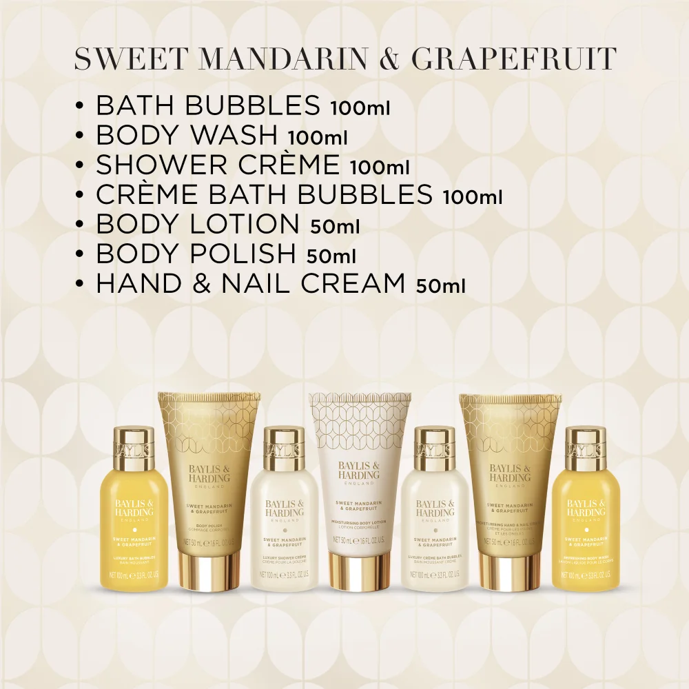 Baylis & Harding Sada péče o tělo Mandarinka & Grapefruit 7 ks