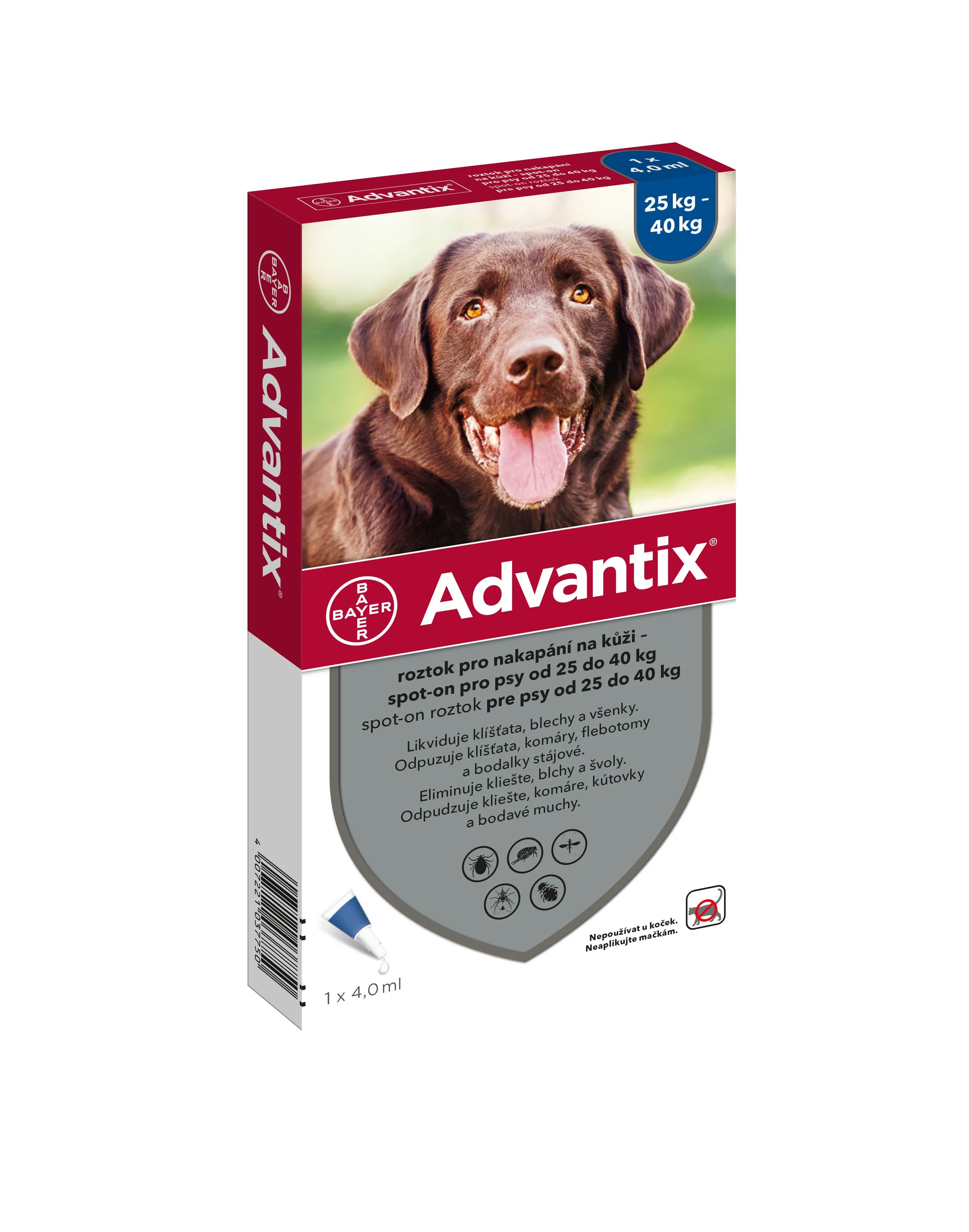 Advantix pro psy od 25 do 40 kg spot-on 1x4 ml