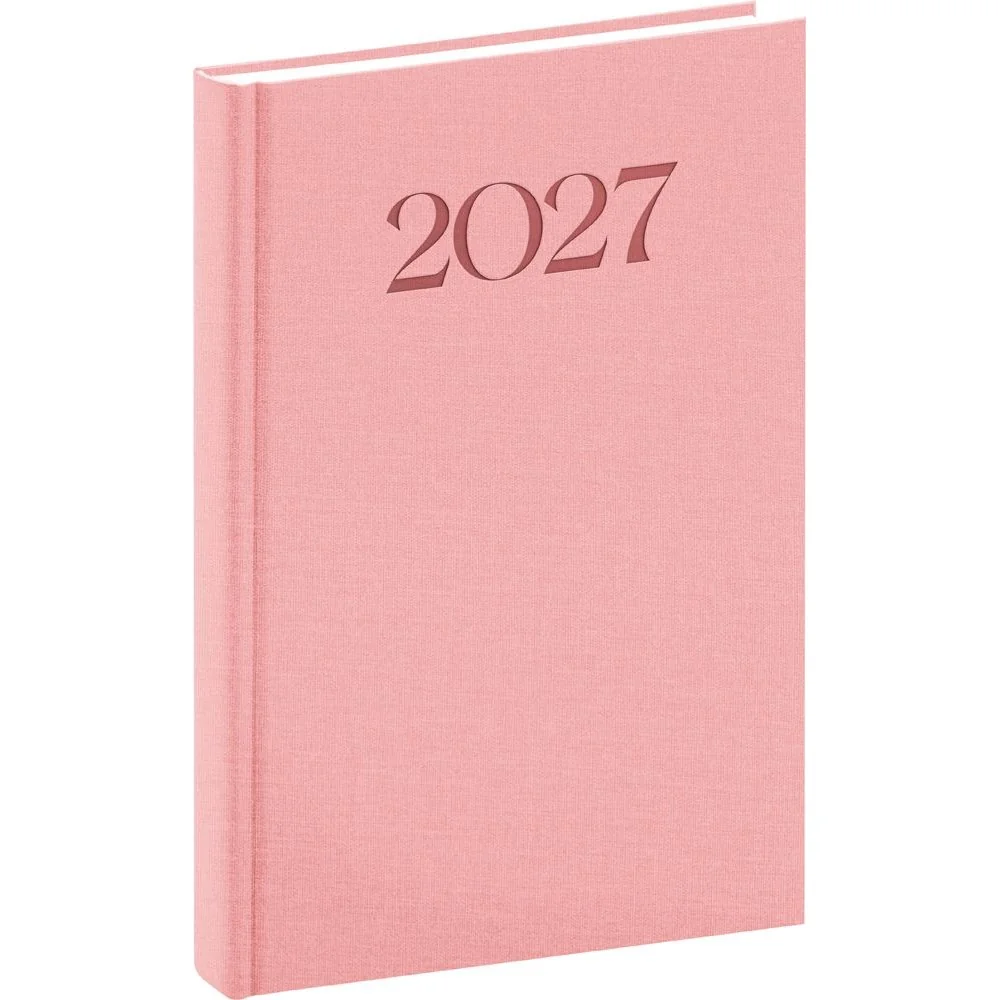 NOTIQUE Biella denní diář 2027, růžový, A5 15 × 21 cm