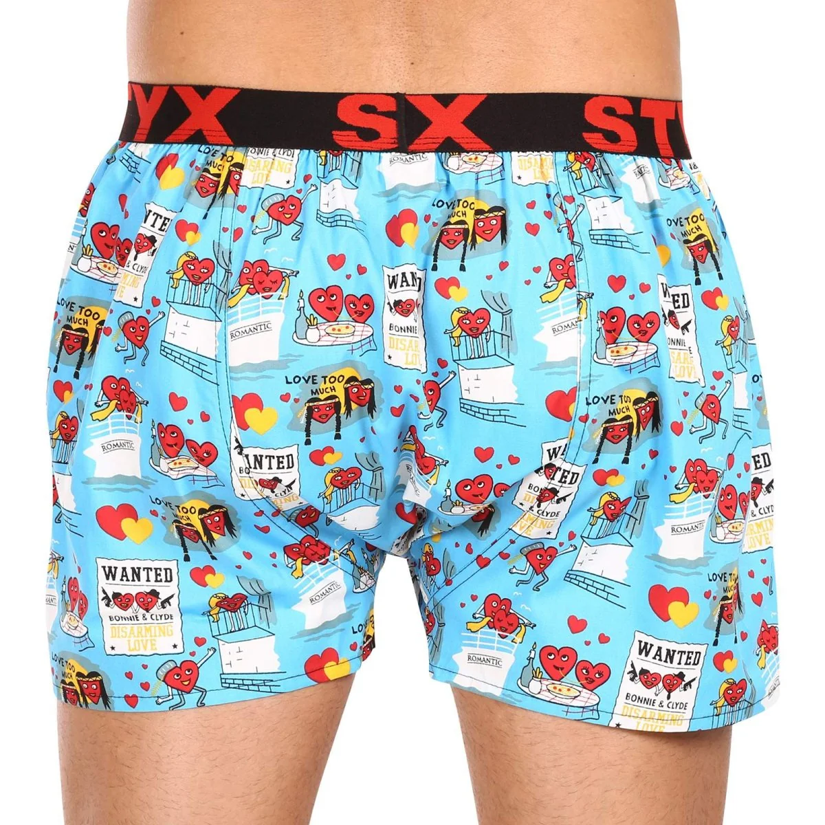 Styx Pánské trenky art sportovní guma Valentýn páry (B1756) M