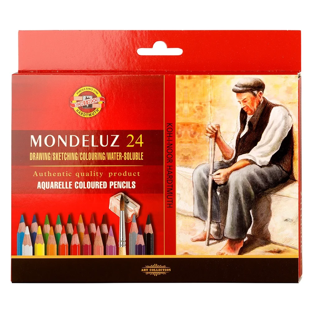 KOH-I-NOOR MONDELUZ 3711/24 - akvarelové pastelky - 24 ks