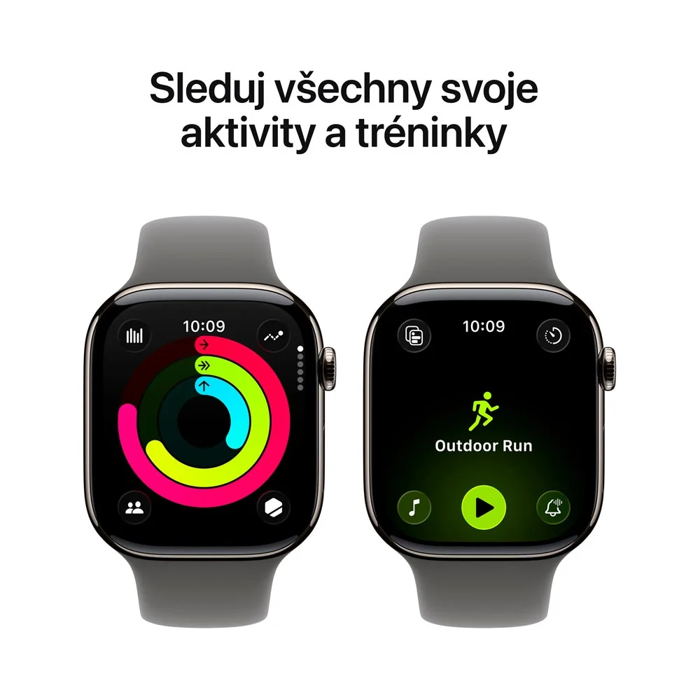Apple Watch 11 46 mm titan, sportovní řemínek M/L chytré hodinky