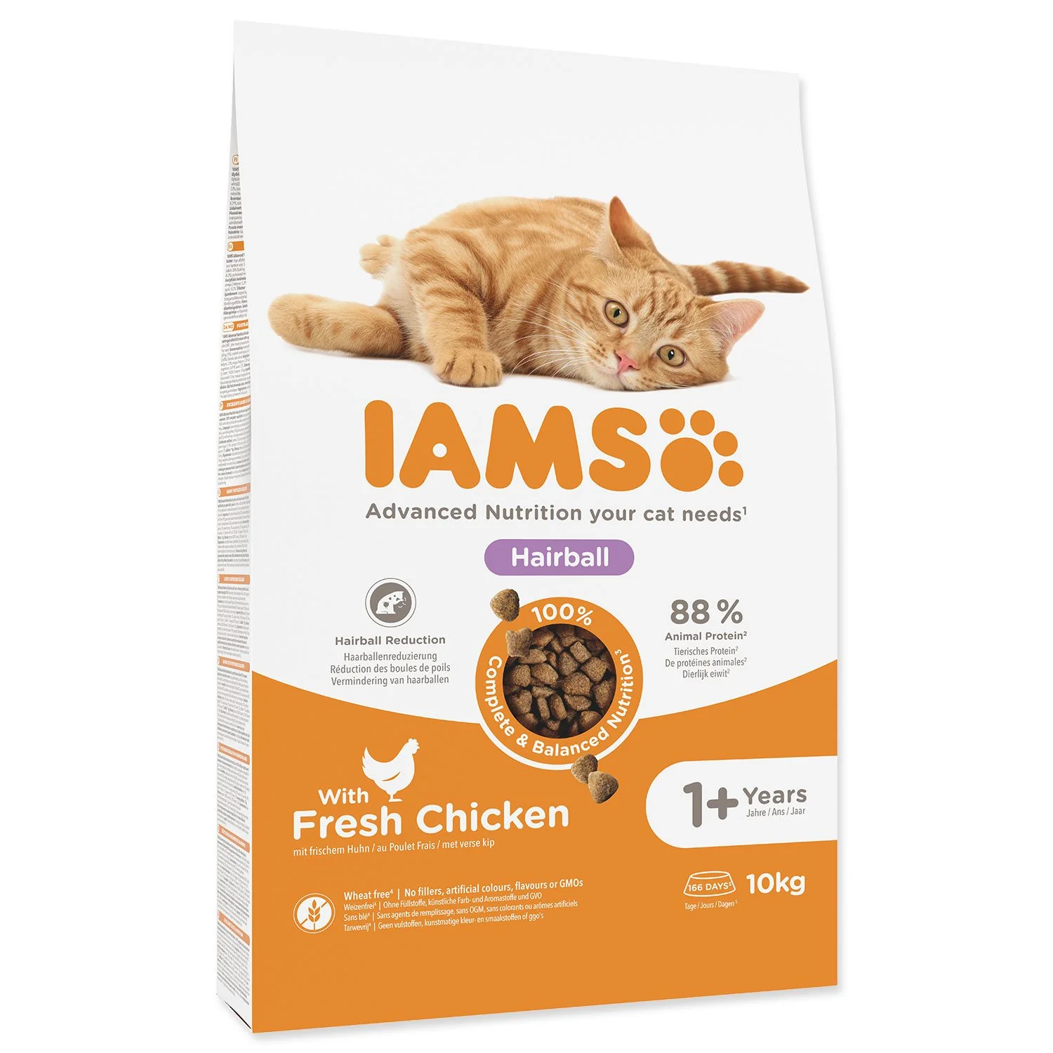 IAMS Krmivo Cat Adult/Senior Hairball Chicken 10kg
