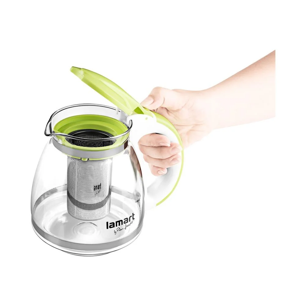 LAMART LT7028 Verre 1,5 l čajová konvice zelená