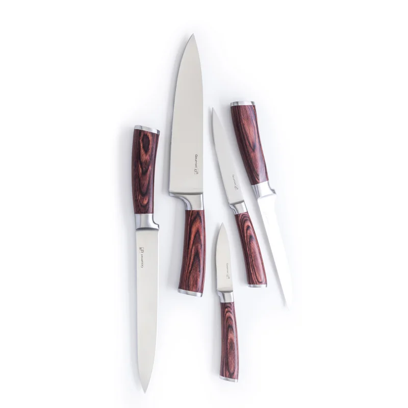 G21 Sada nožů Gourmet Nature 5 ks + bambusový blok