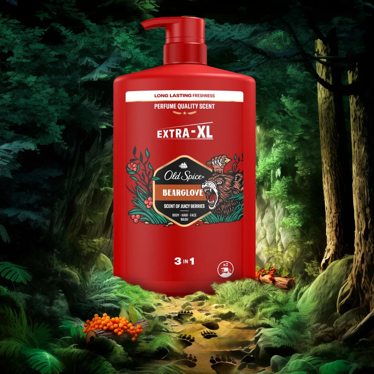 Old Spice Bearglove Pánský sprchový gel 3v1 1000 ml