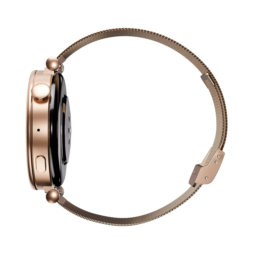 Garett Smartwatch smart hodinky Rose Gold Mesh Steel