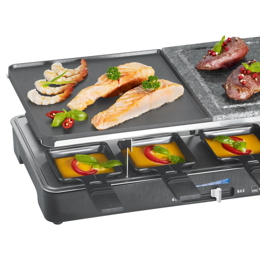 CLATRONIC RG 3518 raclete gril, grilovací kámen,litina 