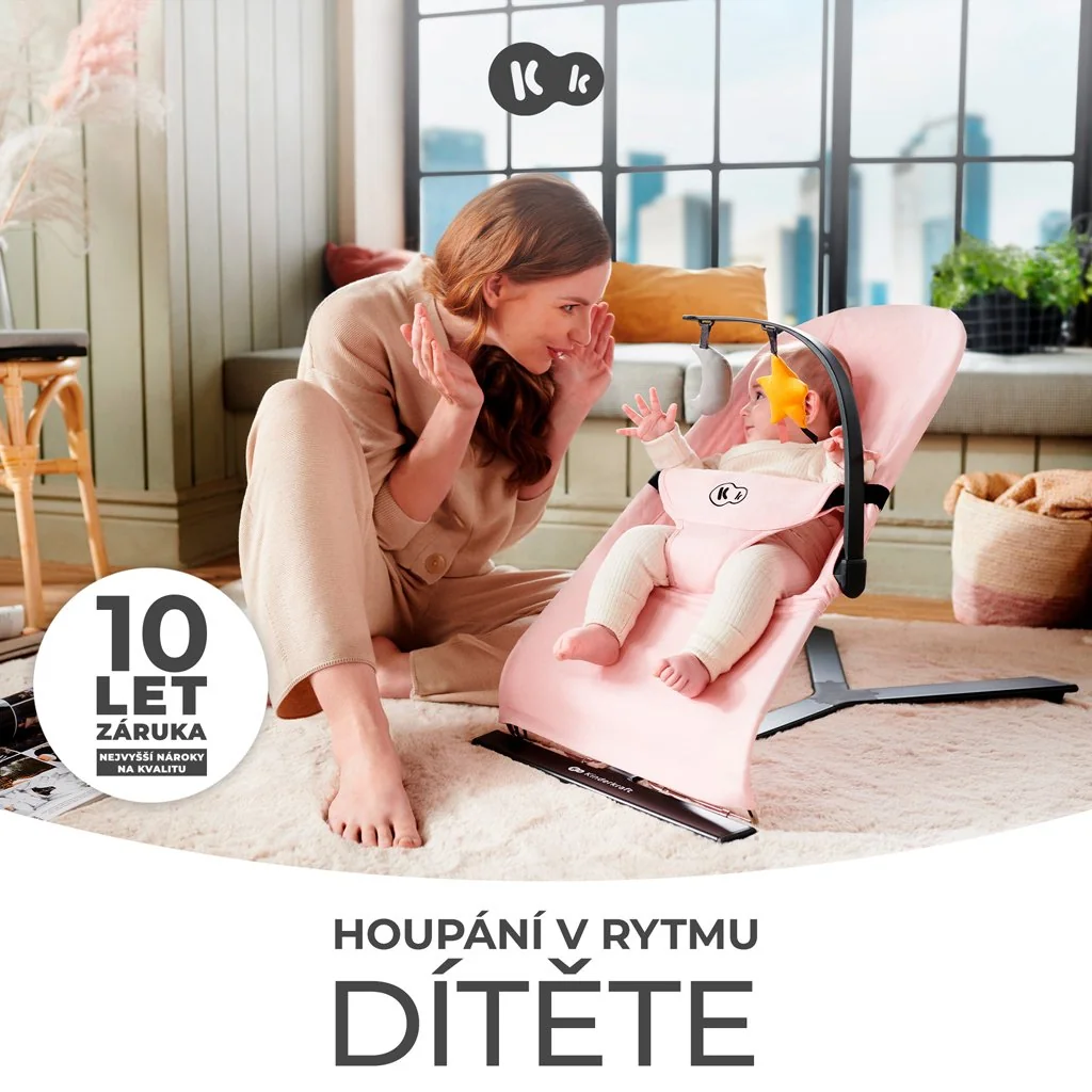 Kinderkraft Lehátko houpací Mimi Beige, do 9 kg 