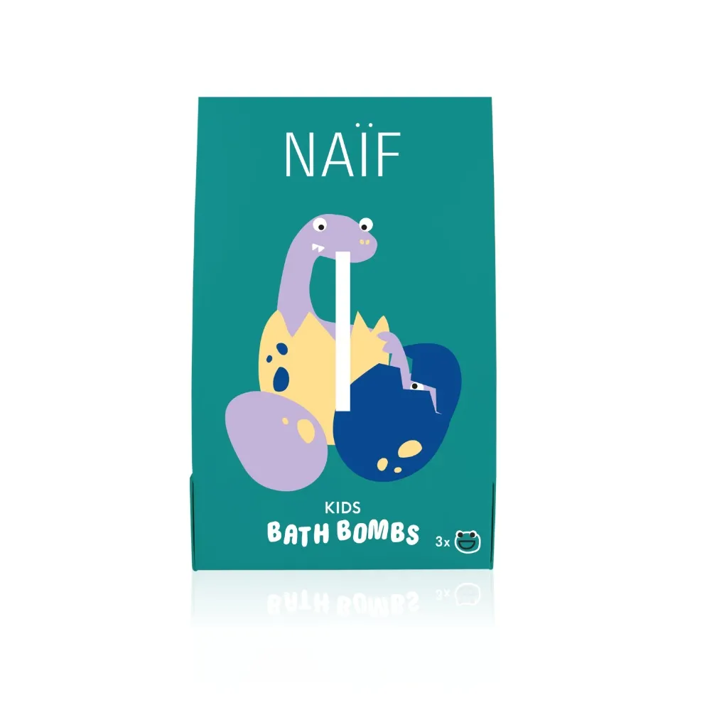 NAIF Bomba do koupele limetka & černý rybíz 3x40 g