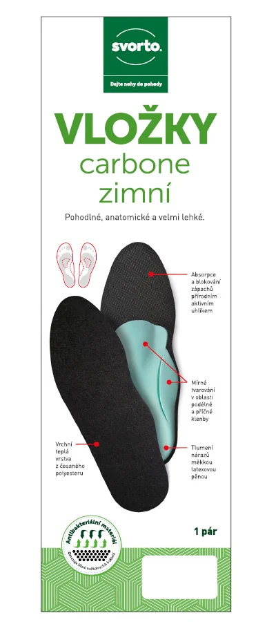 Svorto 009 Vložky carbone zimní vel. 41 1 pár