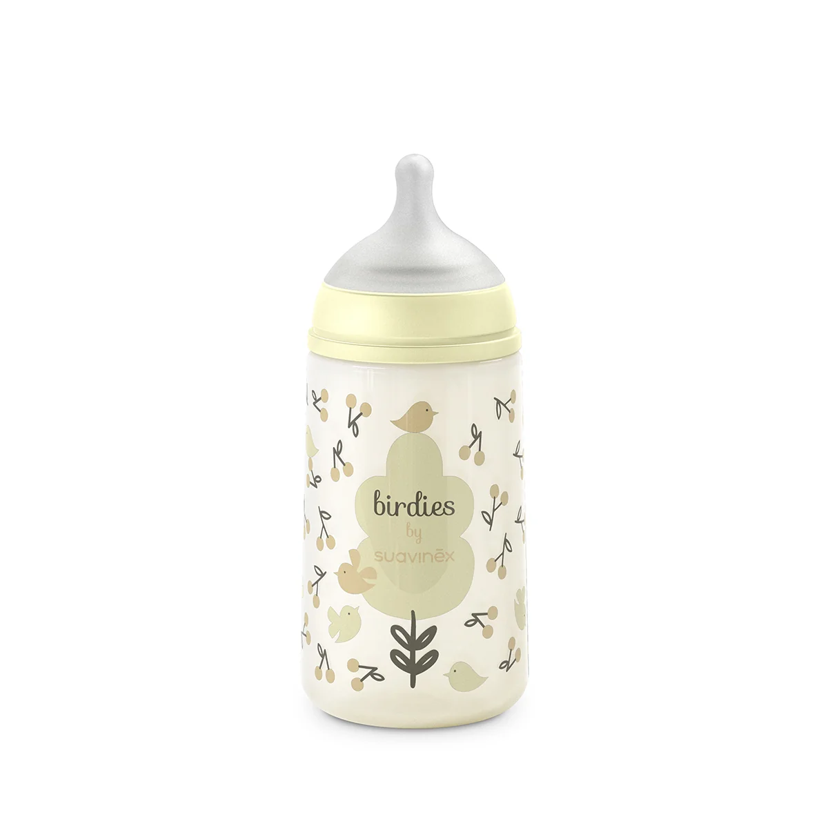 Suavinex Kojenecká láhev BIRDIES M 270 ml 1 ks žlutá