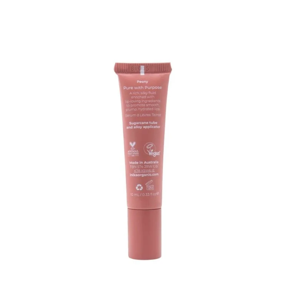 Inika Organic Tónované sérum na rty s peptidy a ceramidy Peony 10 ml