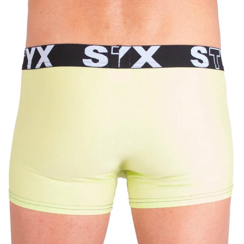 Styx Pánské boxerky sportovní guma nadrozměr zelenkavé (R4) 3XL