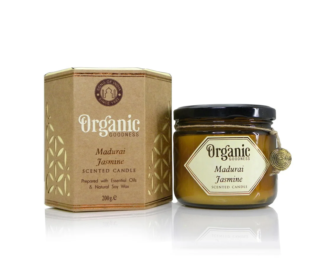 Song of India Vonná svíčka Organic Goodness - Madurai Jasmín