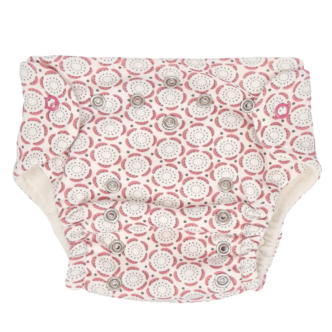 Baby Nellys Mamatti Látková plenka EKO sada - kalhotky + 2 x plenka, vel. 5-14 kg, Rozeta