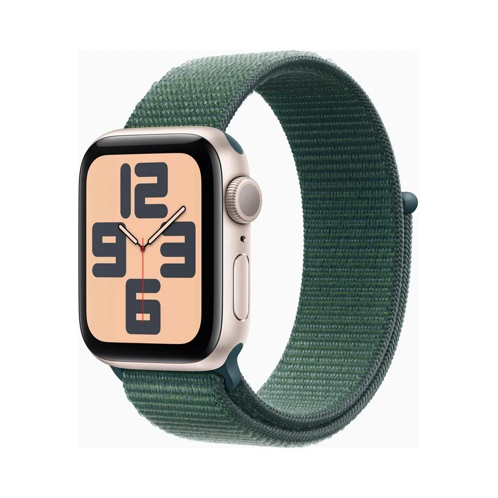 Apple Watch SE 40 mm sport loop chytré hodinky starlight/lake green