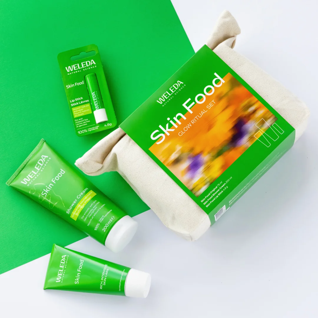 Weleda Skin Food Glow Ritual dárkový set 3 ks