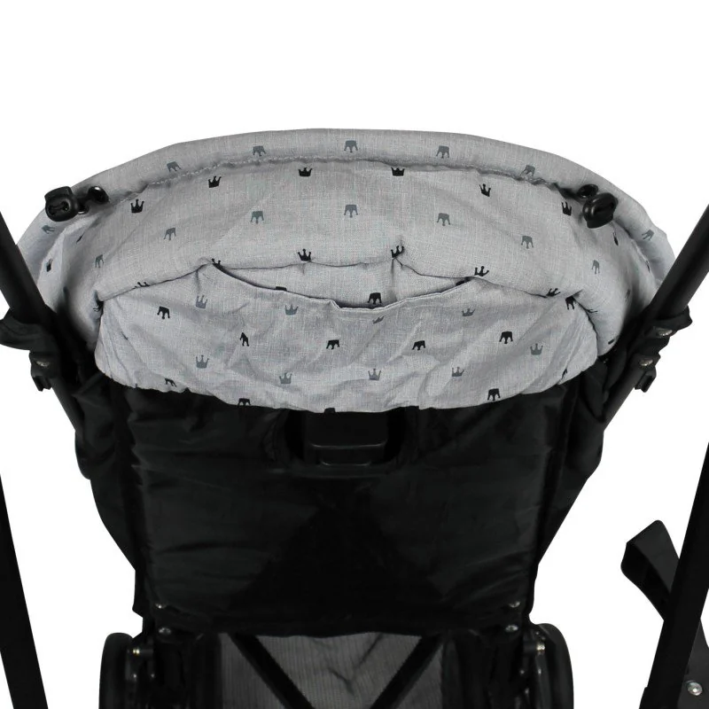 Dooky fusak Footmuff vel. L LIGHT GREY CROWNS DeLuxe
